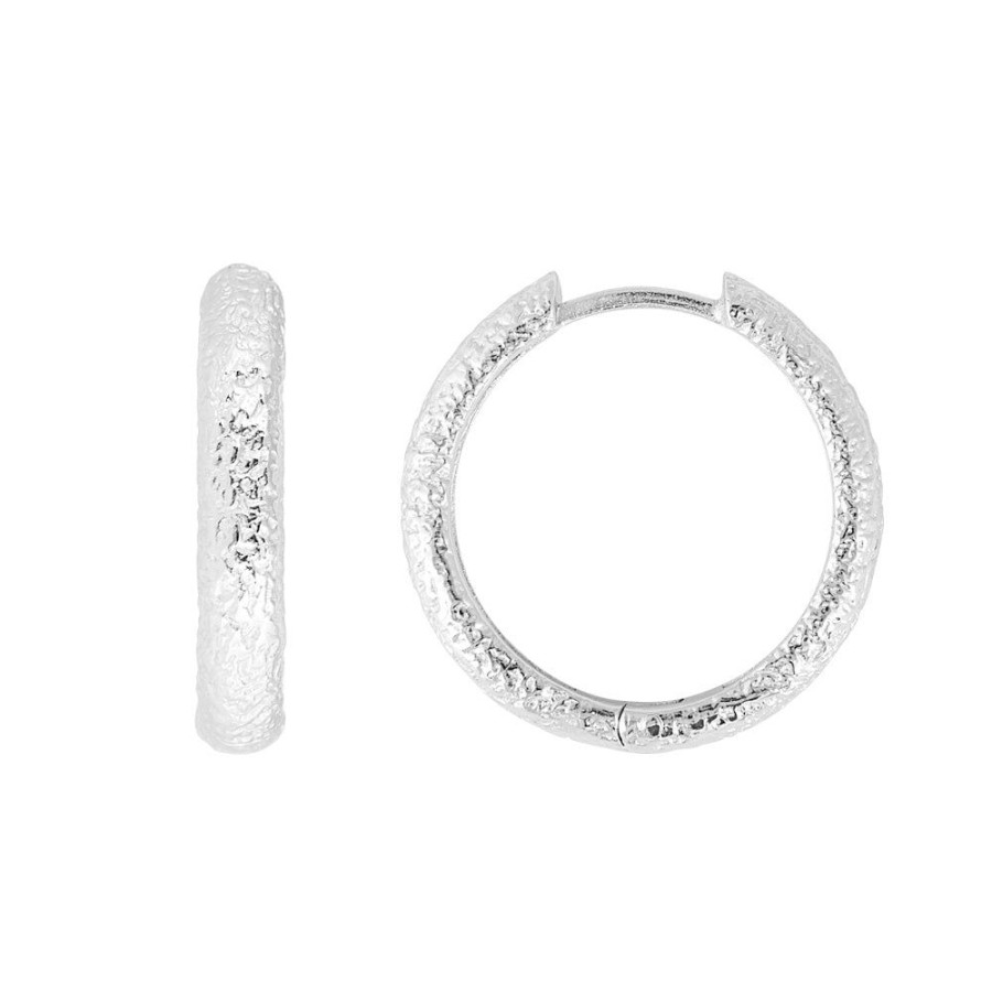 Jewelry FAIRLEY Huggies | Antique Silver Maxi Hoops