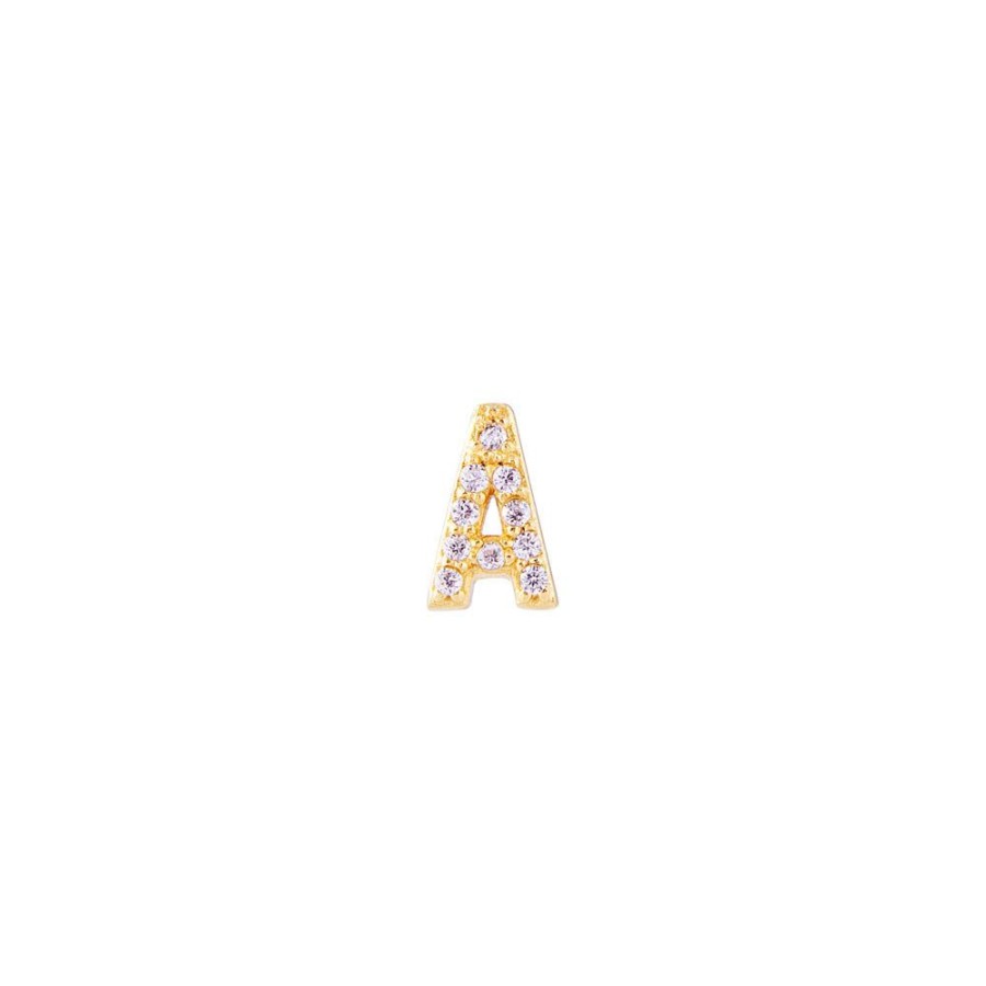 Jewelry FAIRLEY Crystal | Letter Pave Stud-A