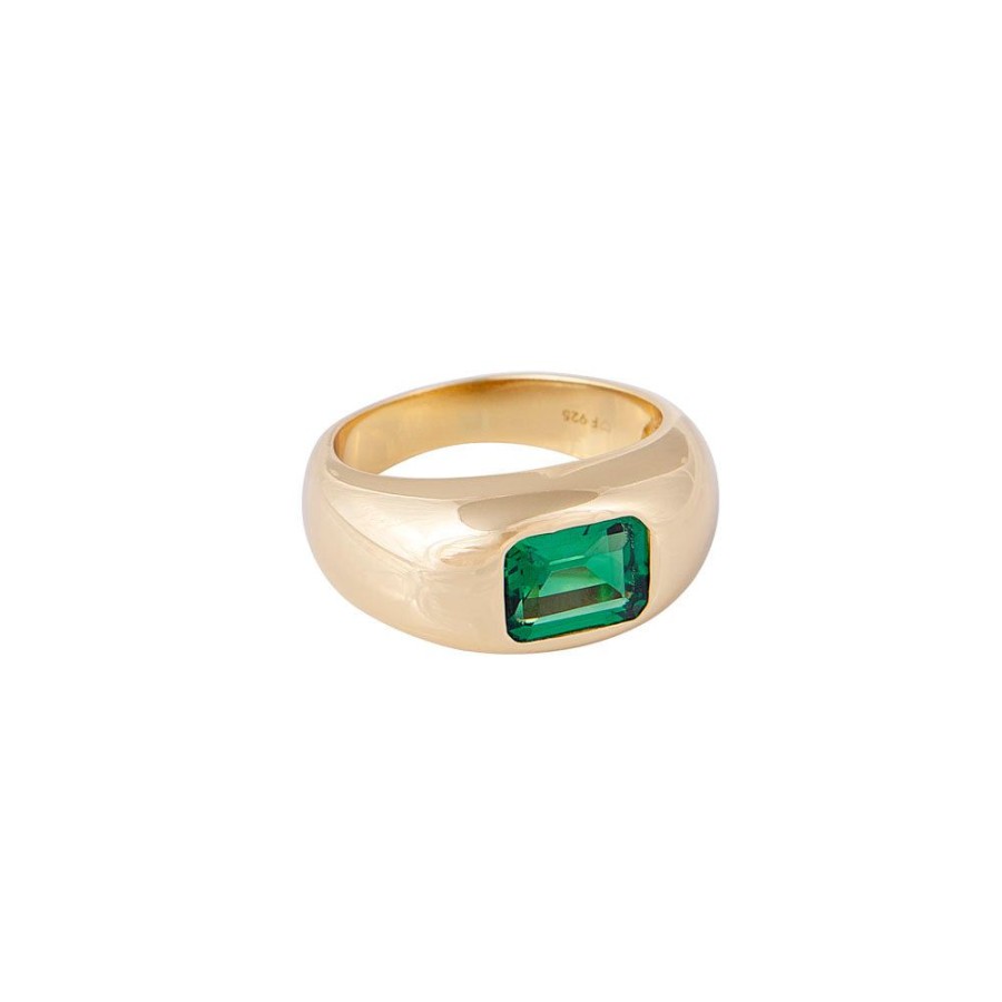 Jewelry FAIRLEY Crystal | Emerald Crystal Dome Ring