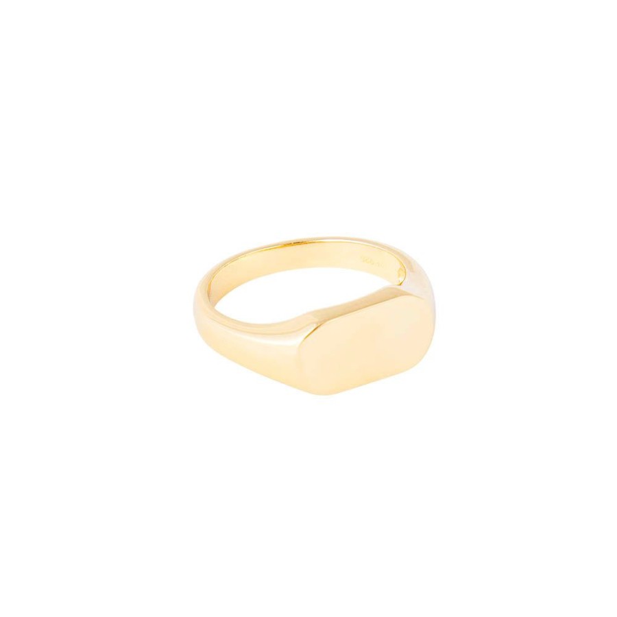 Jewelry FAIRLEY Silver & Gold | Classic Signet Ring