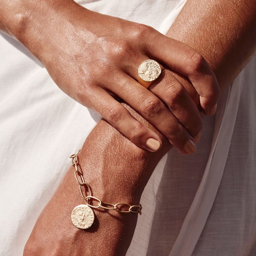 Jewelry FAIRLEY Silver & Gold | Ancient Coin Bracelet