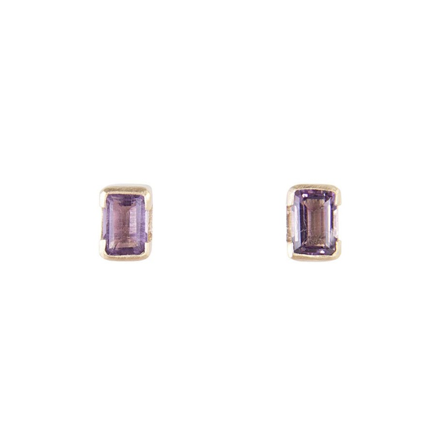 Jewelry FAIRLEY Birthstone Studs | February Birthstone Studs-Amethyst