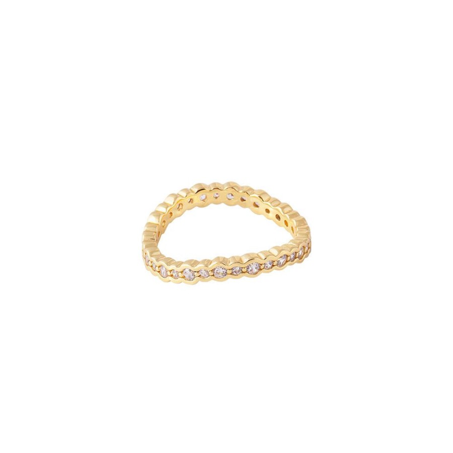 Jewelry FAIRLEY Crystal | Curved Stacking Band