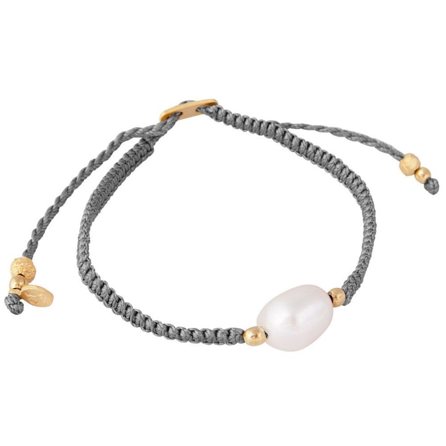 Jewelry FAIRLEY Pearl | Pearl Rope Bracelet-Gunmetal