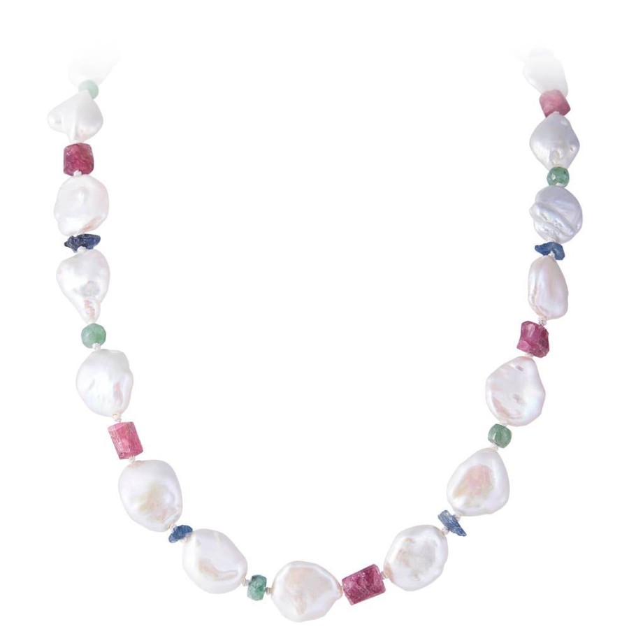 Jewelry FAIRLEY Pearl | Pearl Rainbow Necklace