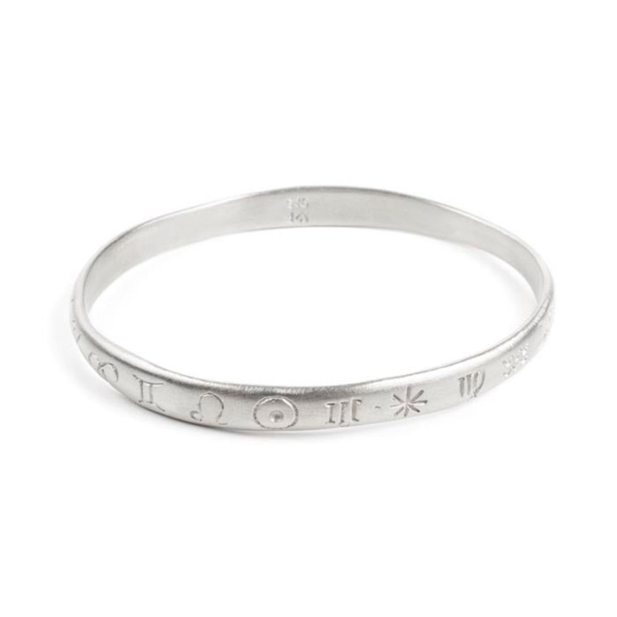 Jewelry FAIRLEY Silver & Gold | Zodiac Bangle-Silver