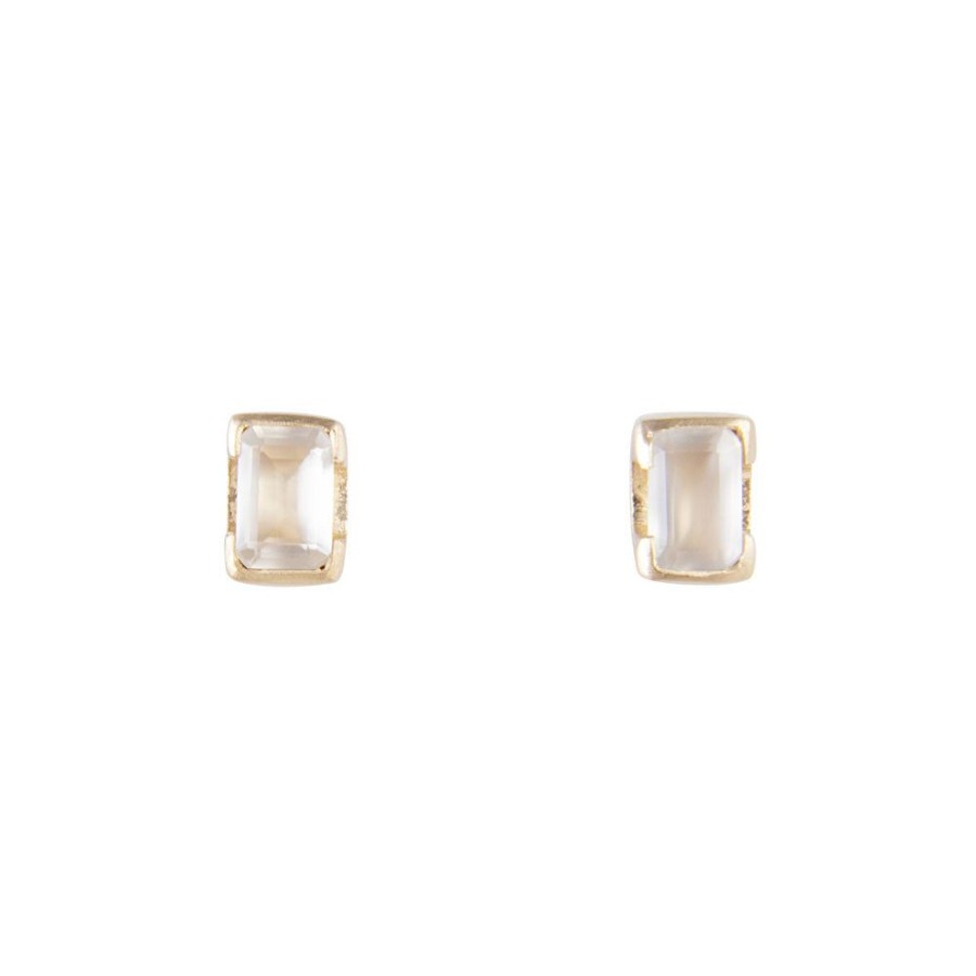 Jewelry FAIRLEY Birthstone Studs | June Birthstone Studs-Moonstone