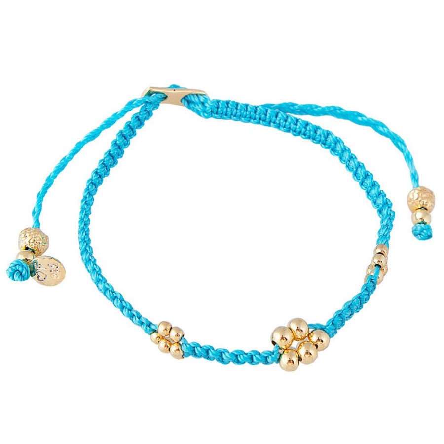 Jewelry FAIRLEY Silver & Gold | Blossom Rope Bracelet-Aqua