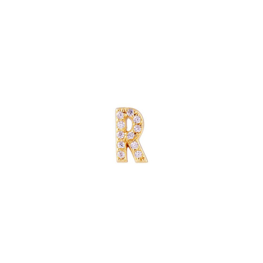 Jewelry FAIRLEY Crystal | Letter Pave Stud-R