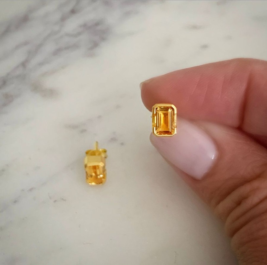 Jewelry FAIRLEY Birthstone Studs | November Birthstone Studs-Citrine