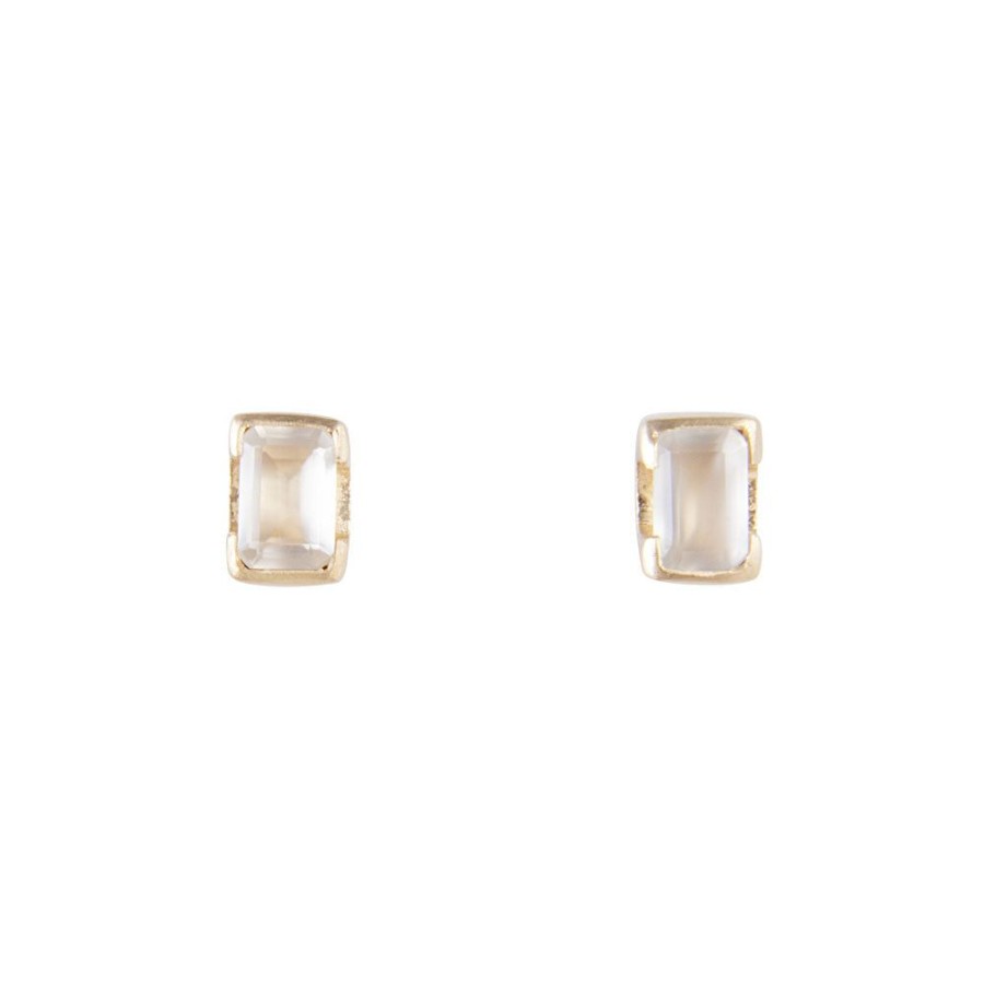 Jewelry FAIRLEY Gemstone | June Birthstone Studs-Moonstone