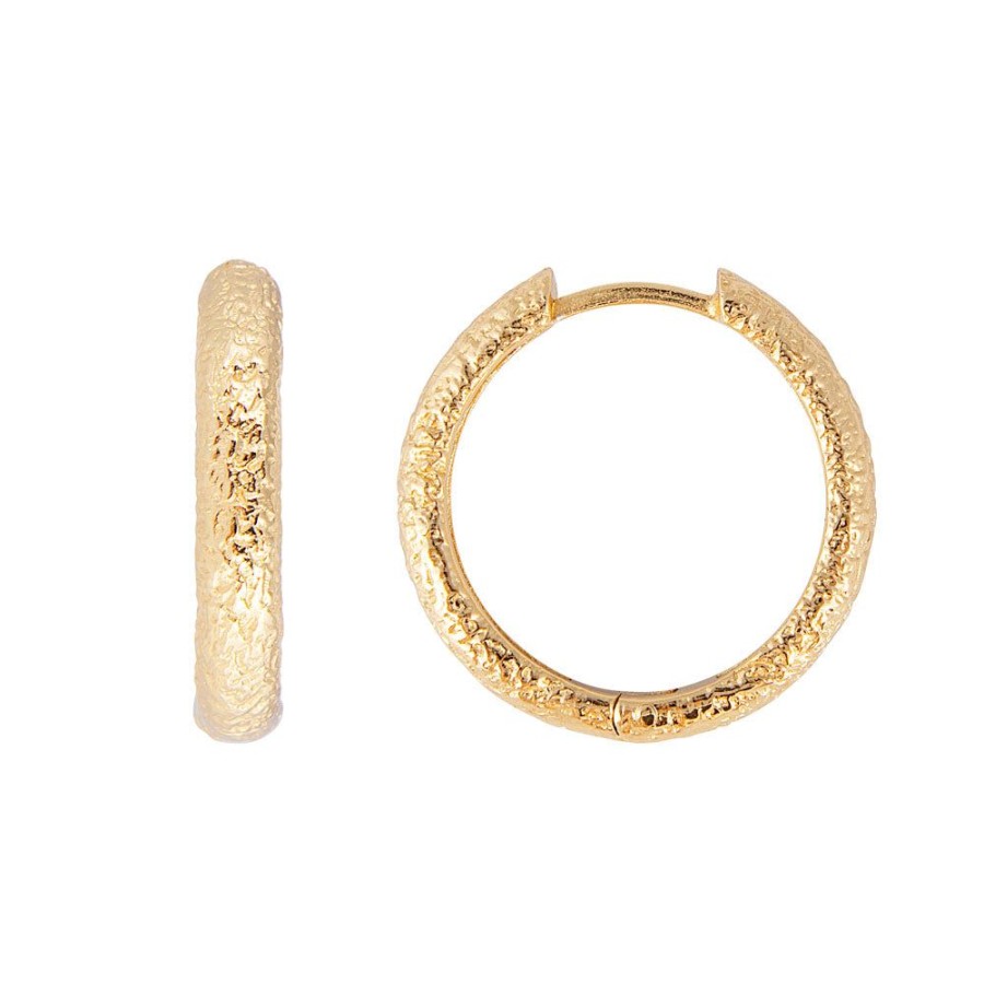 Jewelry FAIRLEY Silver & Gold | Antique Gold Maxi Hoops