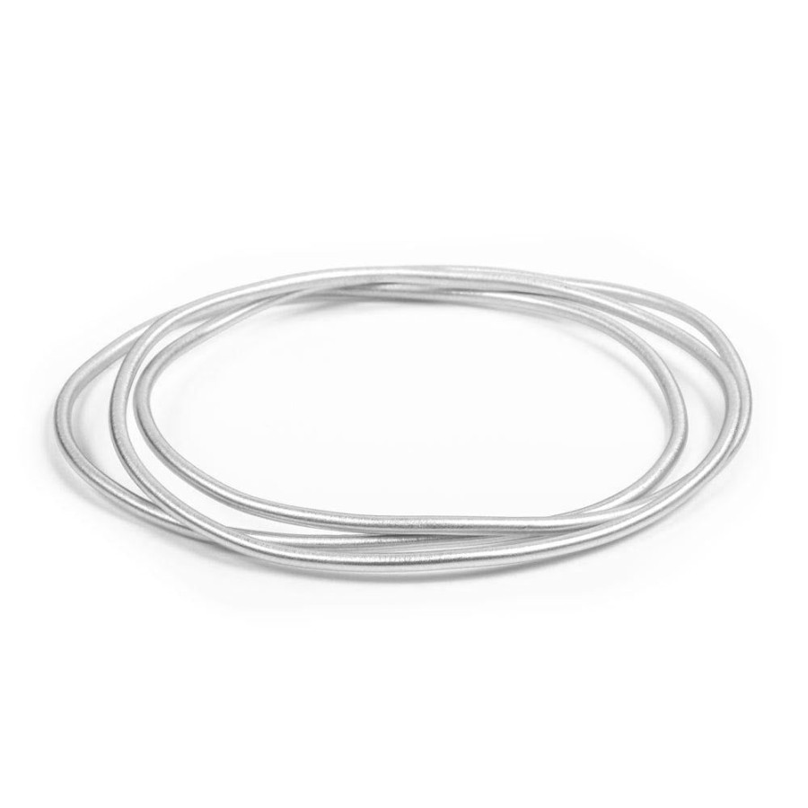 Jewelry FAIRLEY Silver & Gold | Multi Bangle Set-Silver