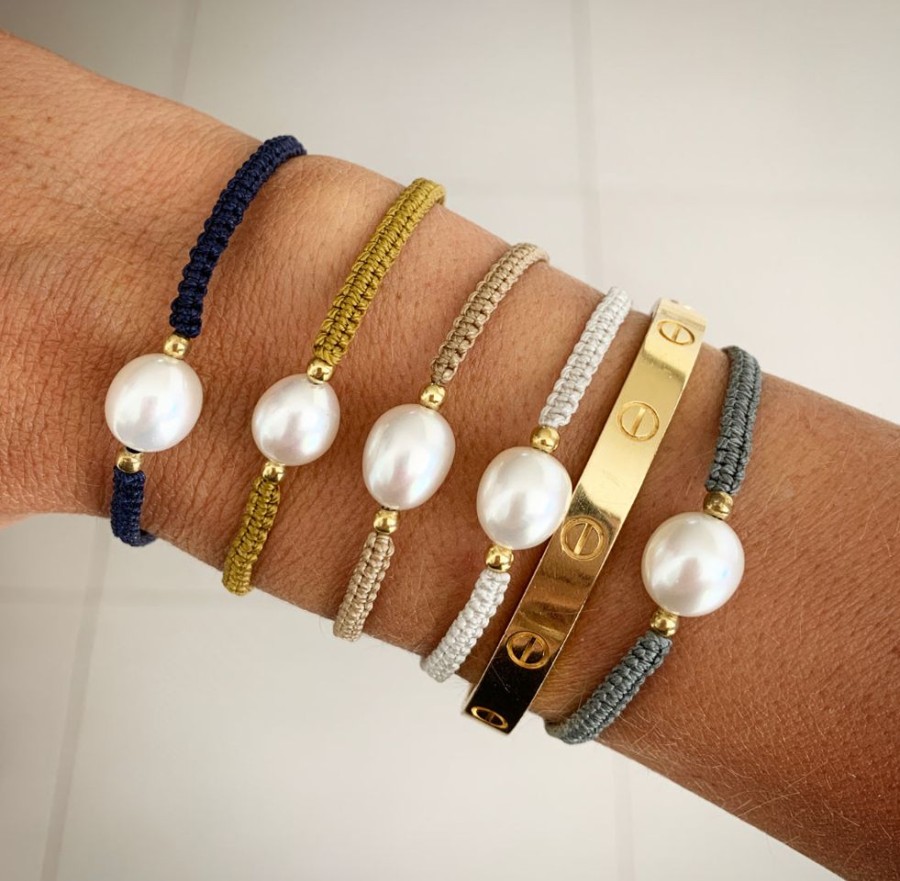 Jewelry FAIRLEY Pearl | Pearl Rope Bracelet-Sand