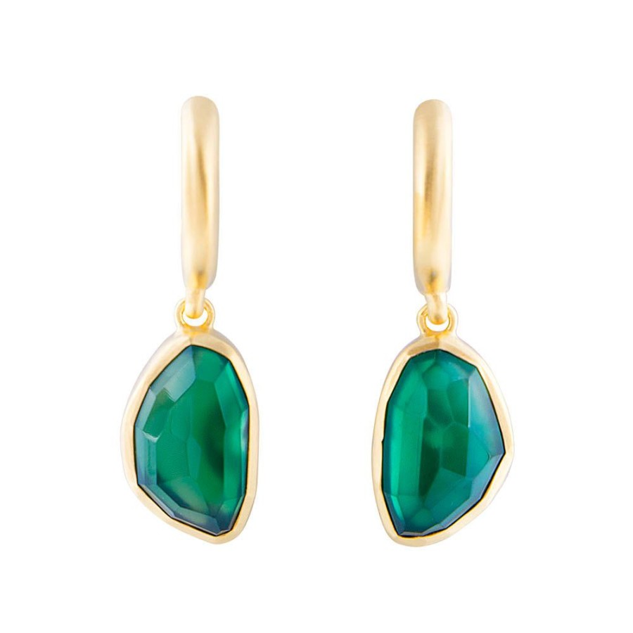 Jewelry FAIRLEY Gemstone | Free-Form Green Agate Drops