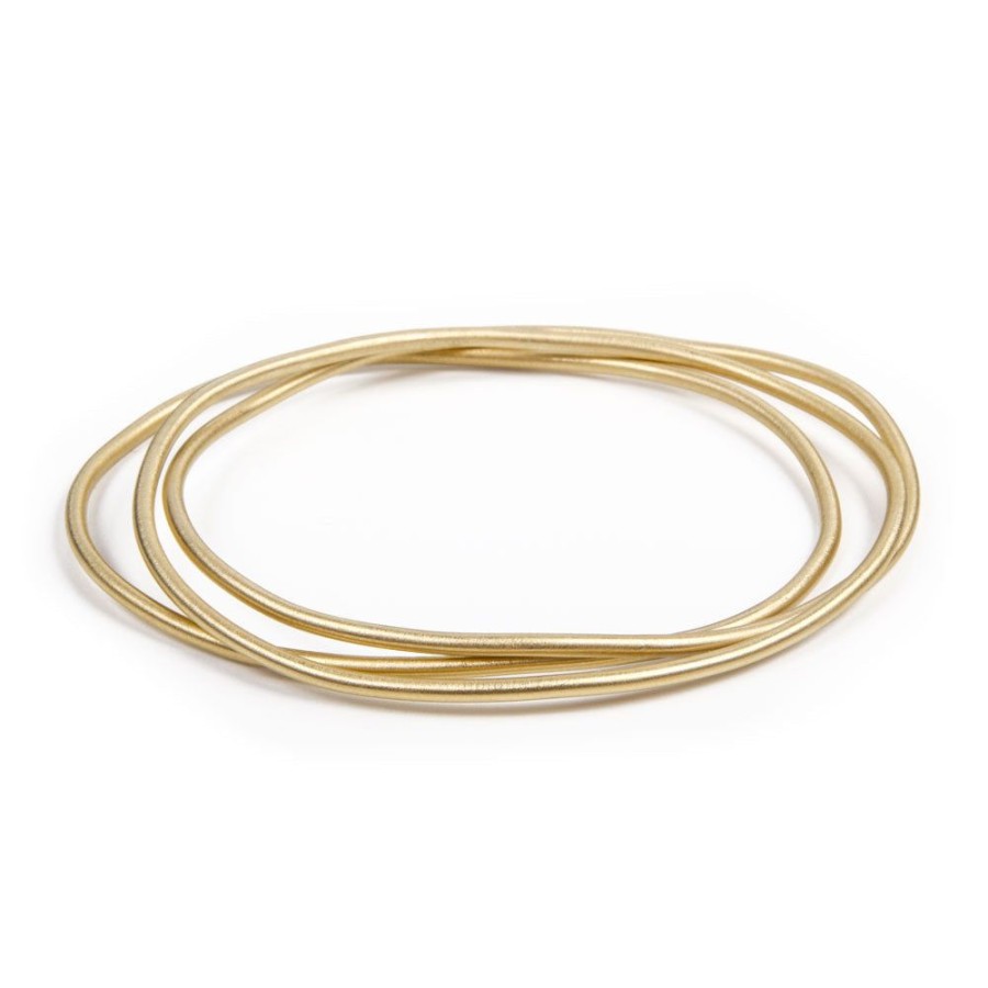 Jewelry FAIRLEY Silver & Gold | Multi Bangle Set-Gold