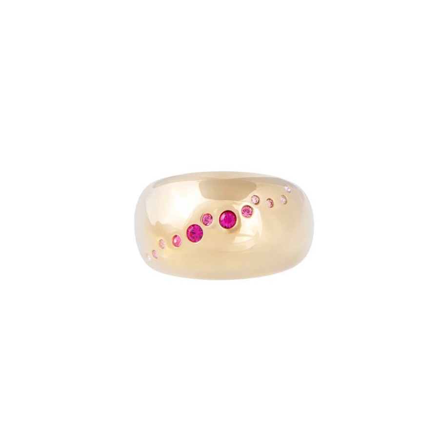 Jewelry FAIRLEY Crystal | Pink Ombre Dome Ring