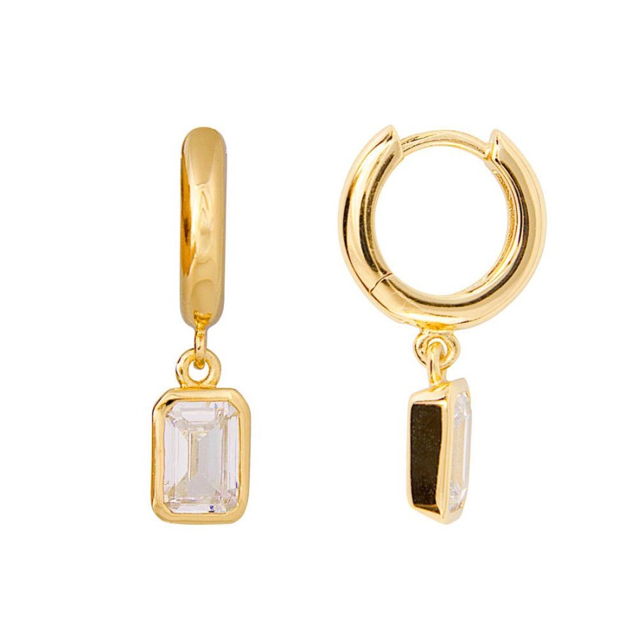 Jewelry FAIRLEY Huggies | Crystal Deco Hoops