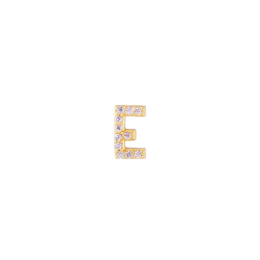 Jewelry FAIRLEY Crystal | Letter Pave Stud-E