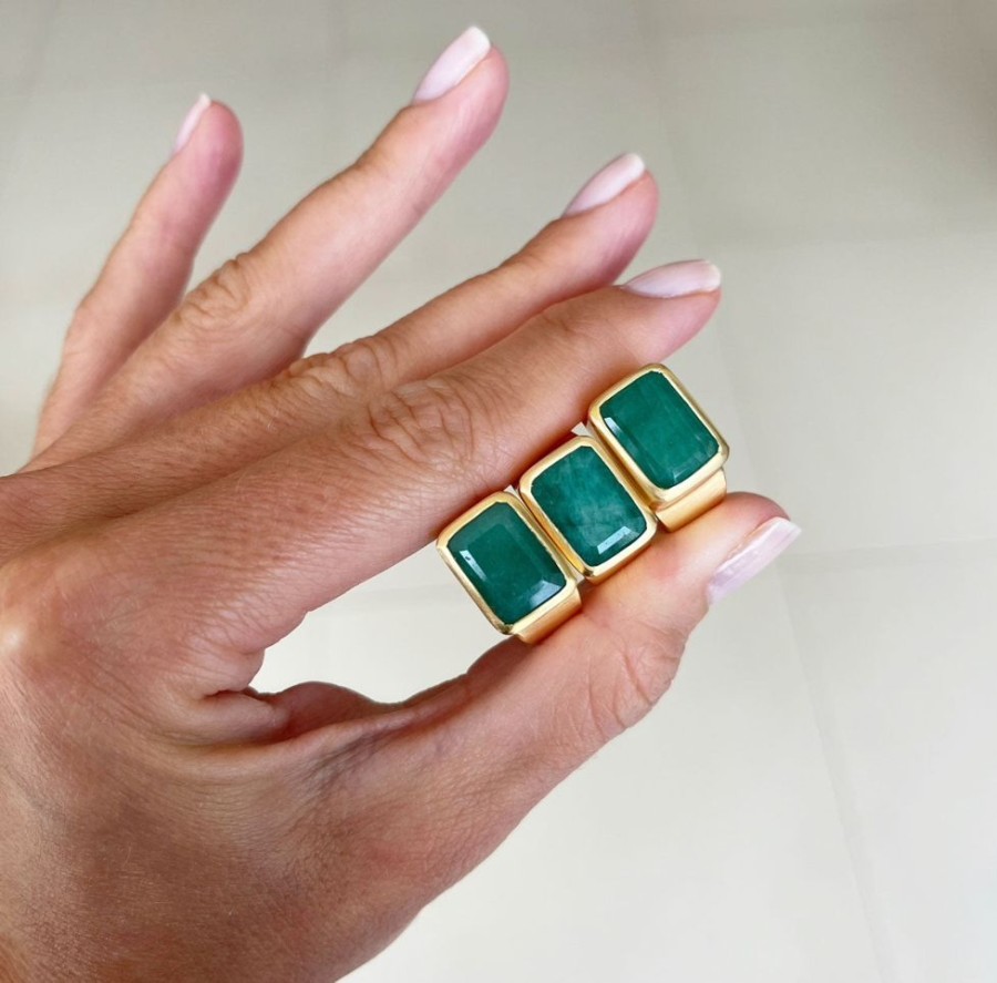 Jewelry FAIRLEY Gemstone | Emerald Cocktail Ring