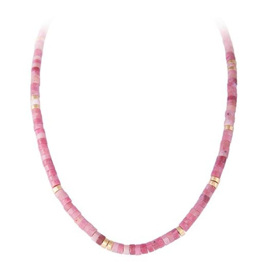 Jewelry FAIRLEY Gemstone | Rhodonite Bead Necklace