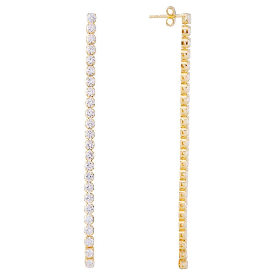 Jewelry FAIRLEY Crystal | Tennis Chain Studs