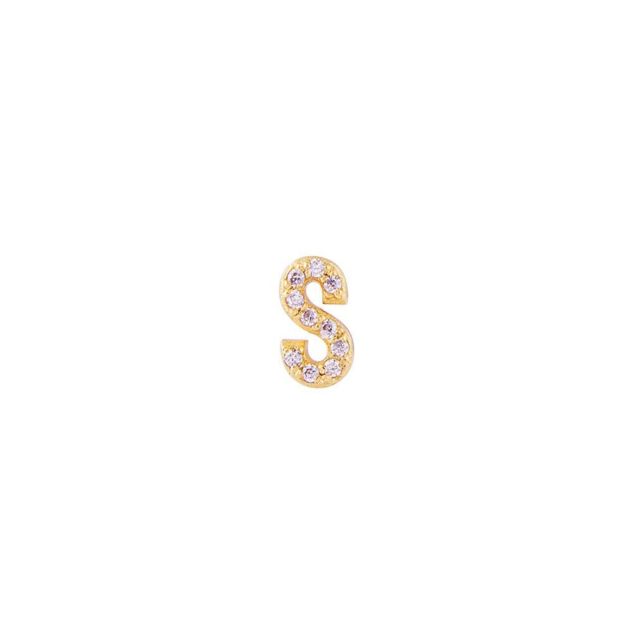 Jewelry FAIRLEY Crystal | Letter Pave Stud-S