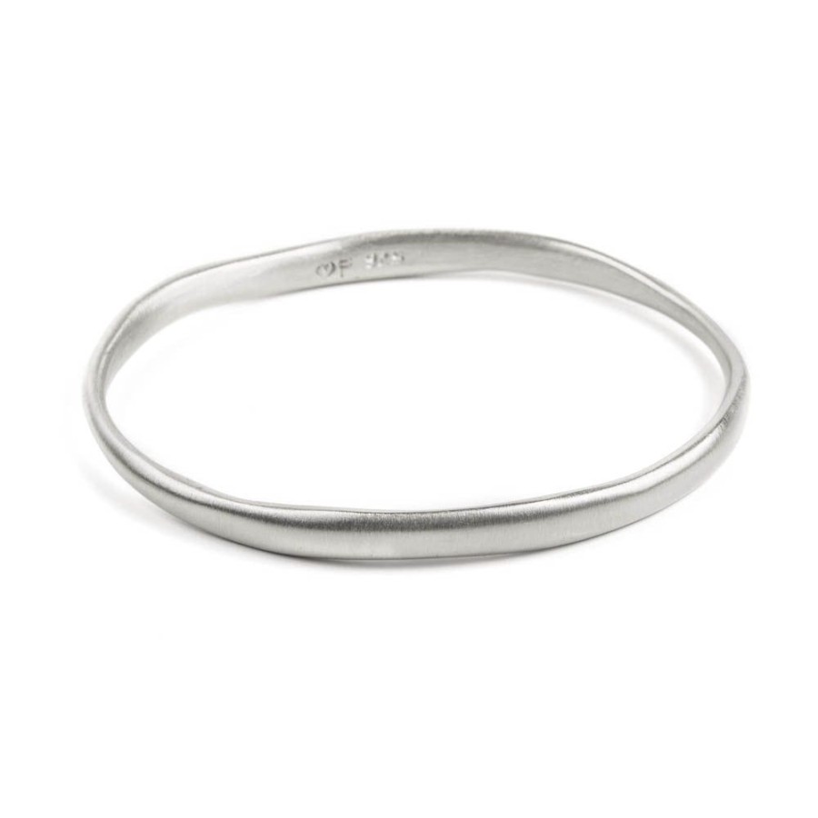 Jewelry FAIRLEY Silver & Gold | Brushed Bangle-Silver