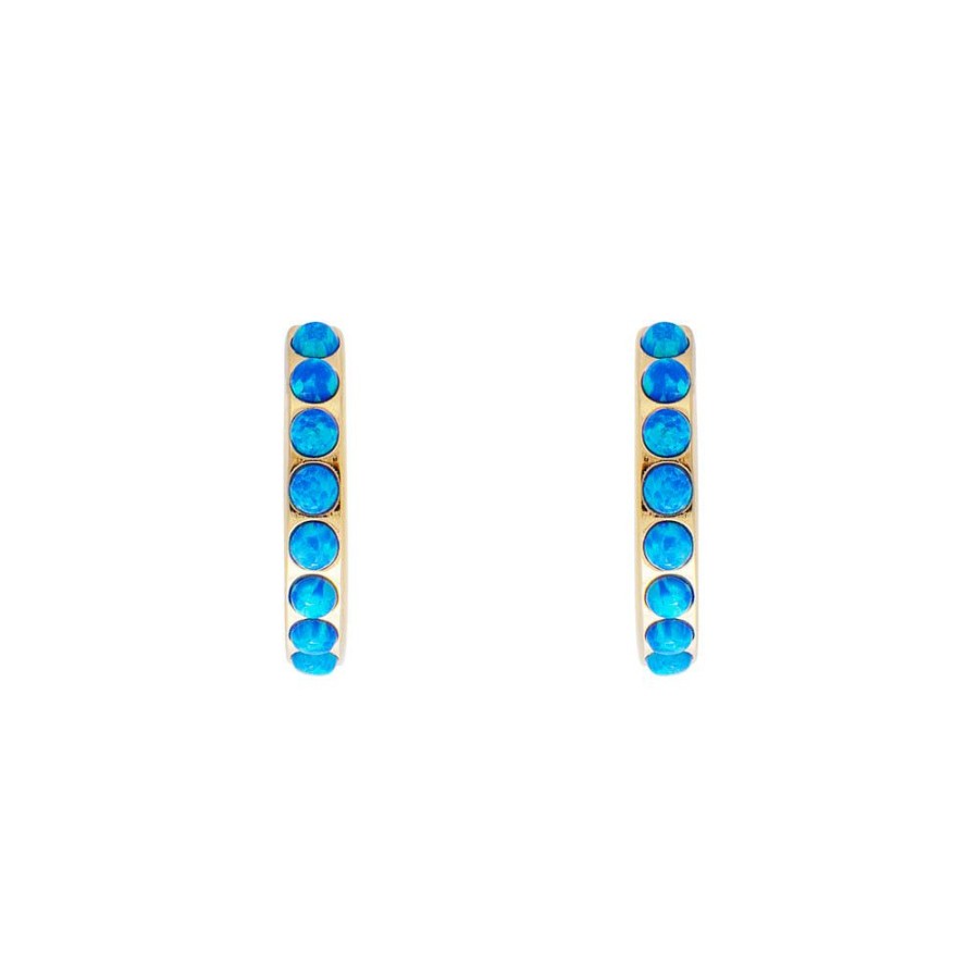 Jewelry FAIRLEY Crystal | Indigo Opal Crystal Midi Hoops