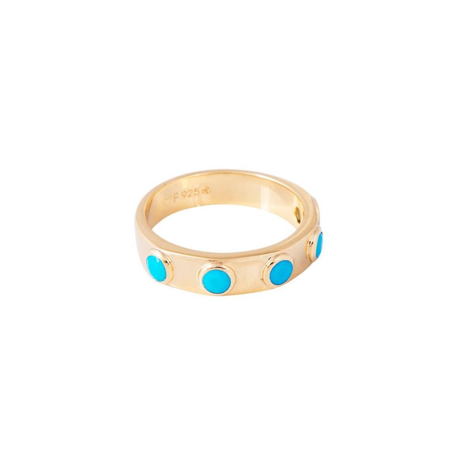 Jewelry FAIRLEY Crystal | Turquoise Crystal Ring