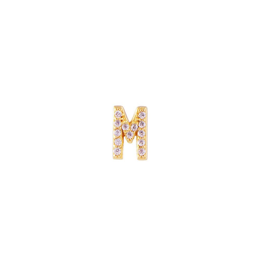 Jewelry FAIRLEY Crystal | Letter Pave Stud-M