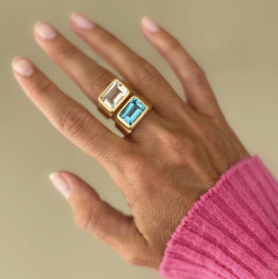 Jewelry FAIRLEY Gemstone | Swiss Topaz Cocktail Ring