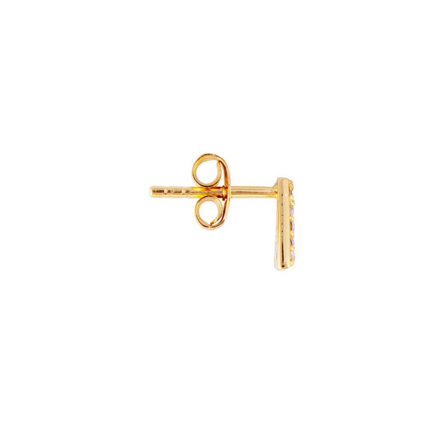 Jewelry FAIRLEY Letter Studs | Letter Pave Stud-B