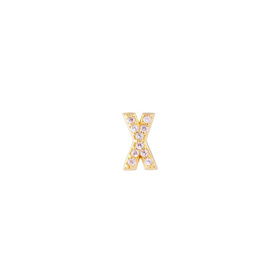 Jewelry FAIRLEY Crystal | Letter Pave Stud-X