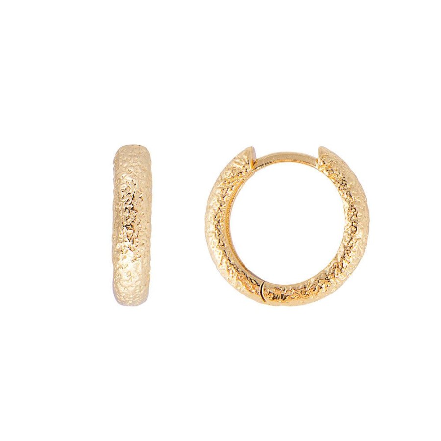 Jewelry FAIRLEY Silver & Gold | Antique Gold Midi Hoops