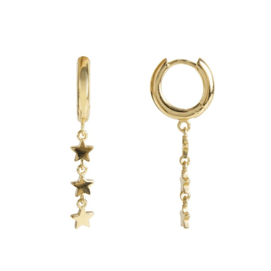 Jewelry FAIRLEY Silver & Gold | Mini Stardust Hoops