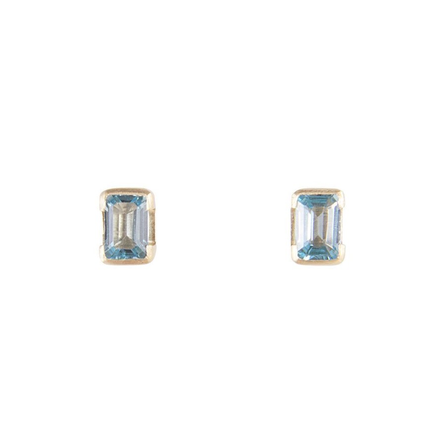 Jewelry FAIRLEY Gemstone | December Birthstone Studs-Blue Topaz