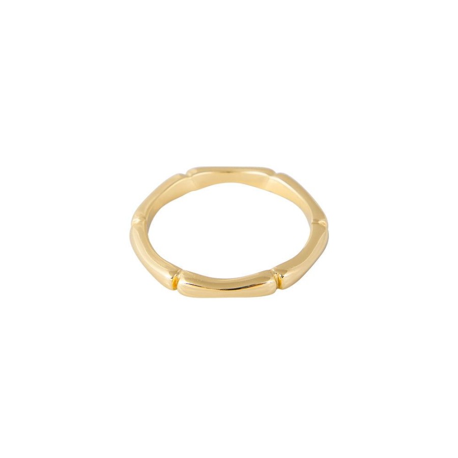 Jewelry FAIRLEY Silver & Gold | Bamboo Stacker Ring