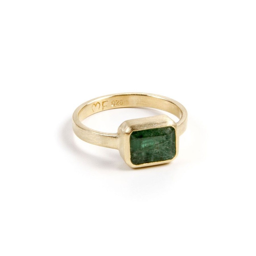 Jewelry FAIRLEY Gemstone | Emerald Deco Ring