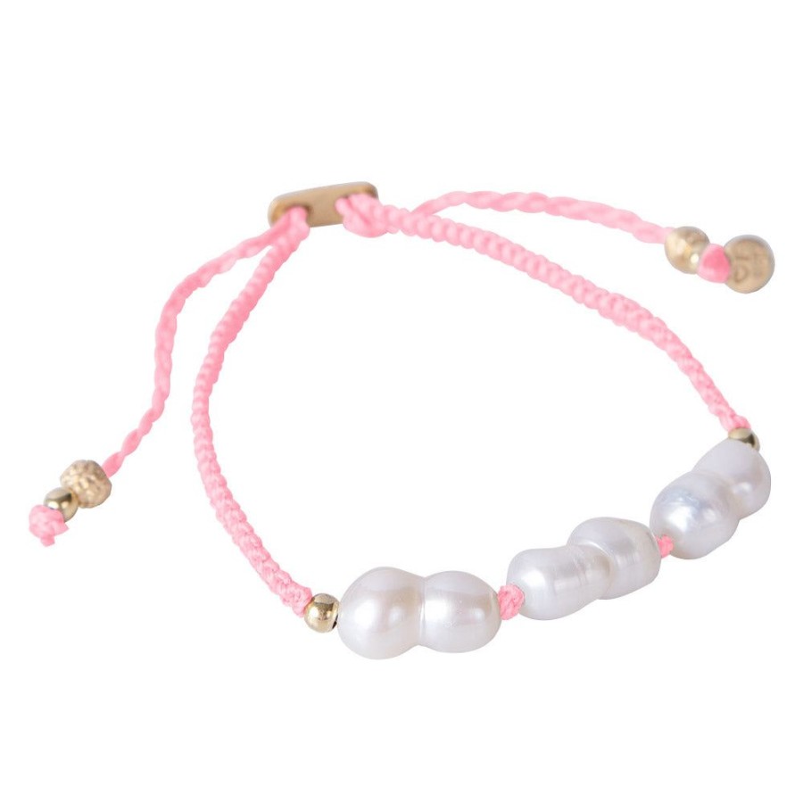 Jewelry FAIRLEY Pearl | Rice Pearl Rope Bracelet-Pink