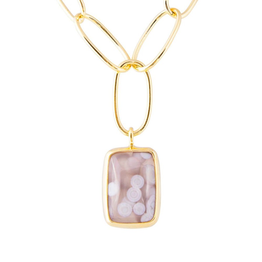 Jewelry FAIRLEY Gemstone | Imperial Jasper Cocktail Necklace-Cream