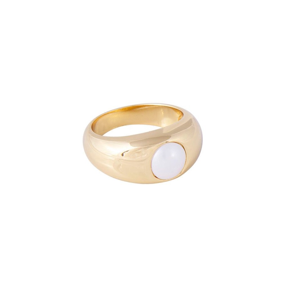 Jewelry FAIRLEY Pearl | Crystal Pearl Dome Ring