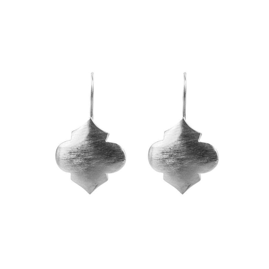 Jewelry FAIRLEY Silver & Gold | Moroccan Drop Earrings-Silver