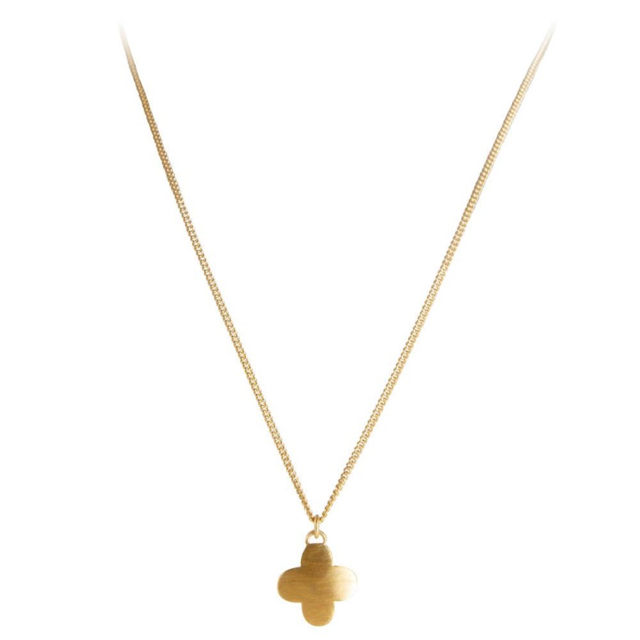 Jewelry FAIRLEY Silver & Gold | Moroccan Drop Necklace-Gold