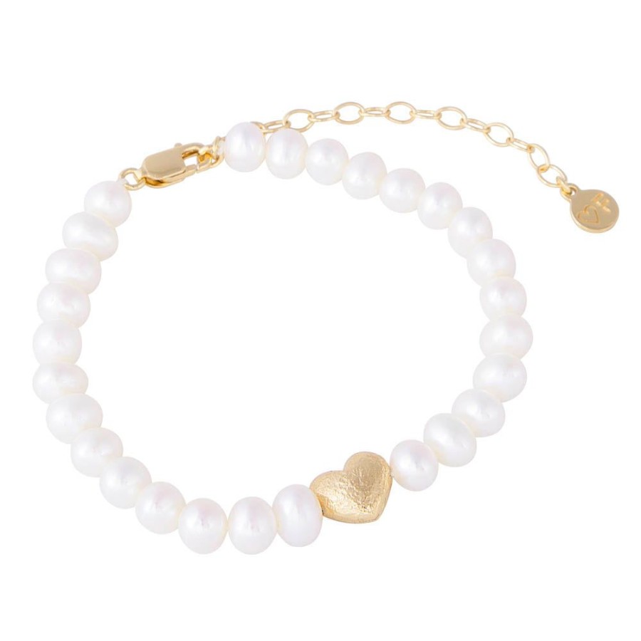 Jewelry FAIRLEY Pearl | Antique Heart Pearl Bracelet