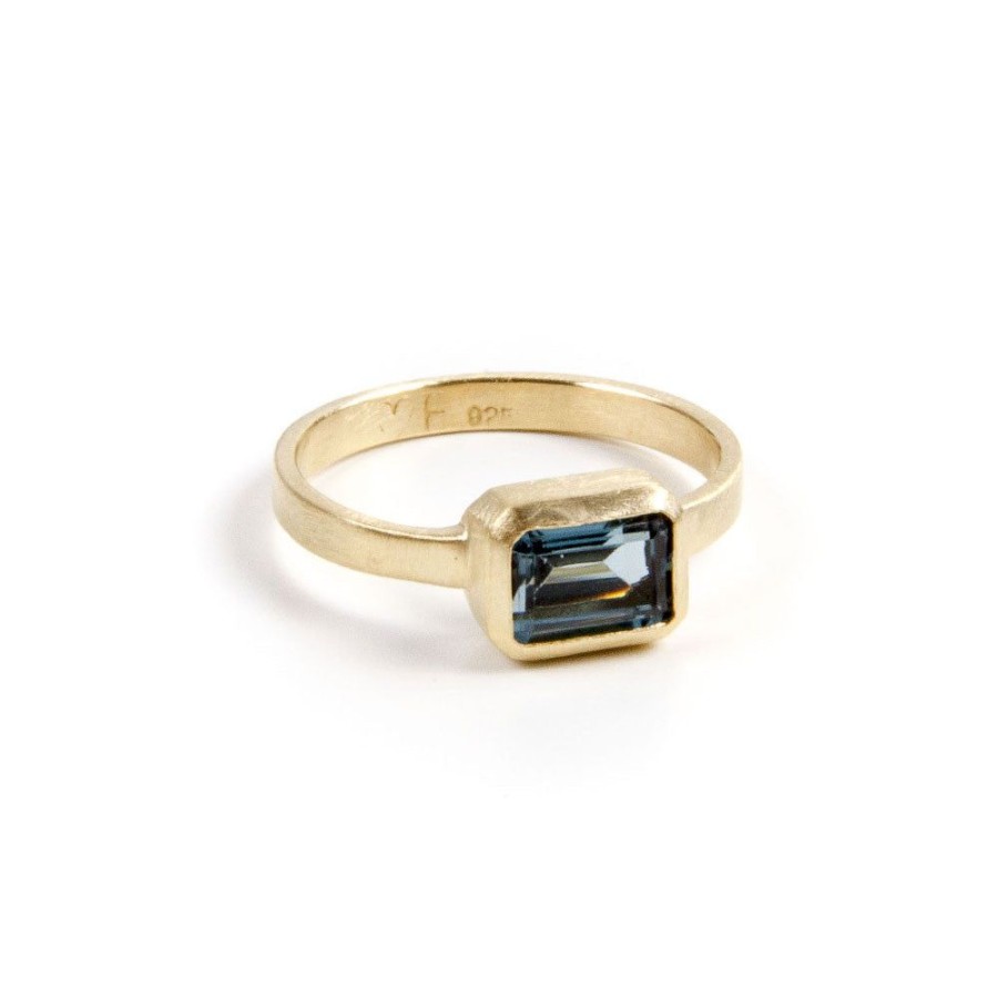 Jewelry FAIRLEY Gemstone | London Blue Topaz Deco Ring