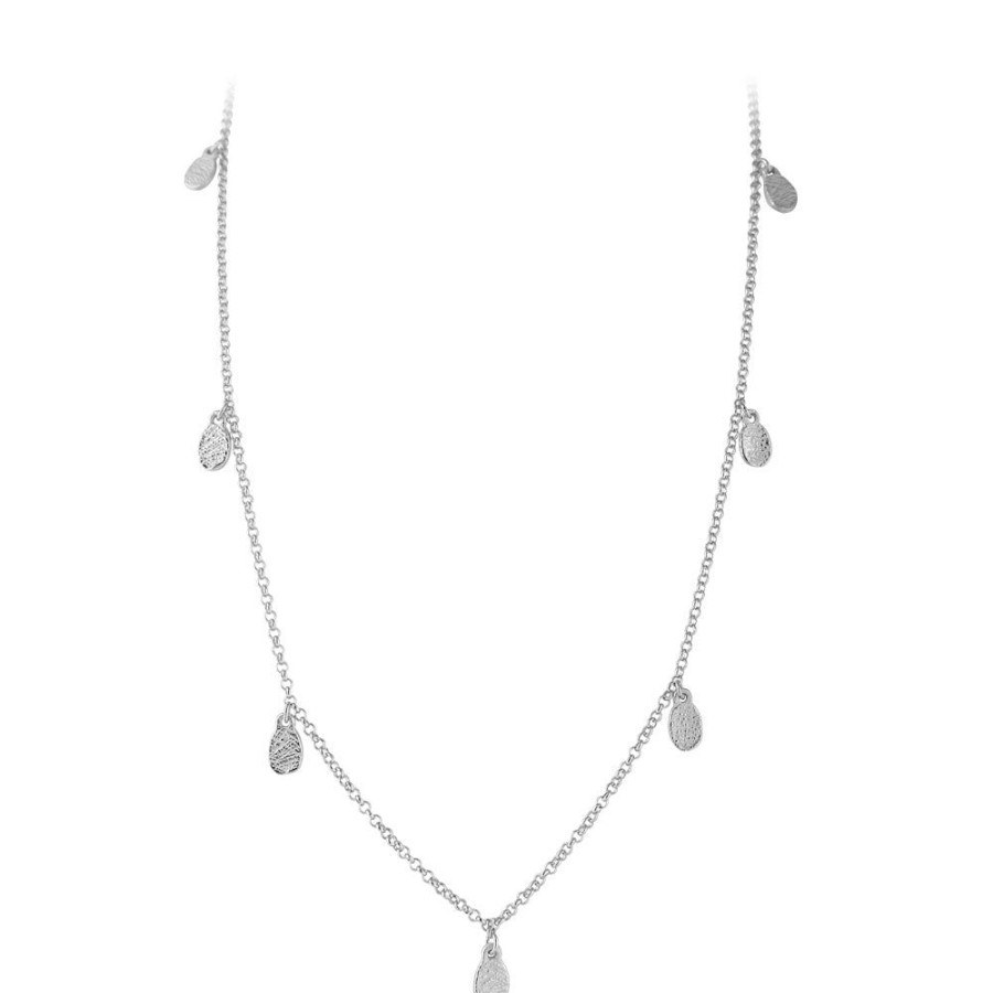 Jewelry FAIRLEY Silver & Gold | Aruba Charm Necklace-Silver