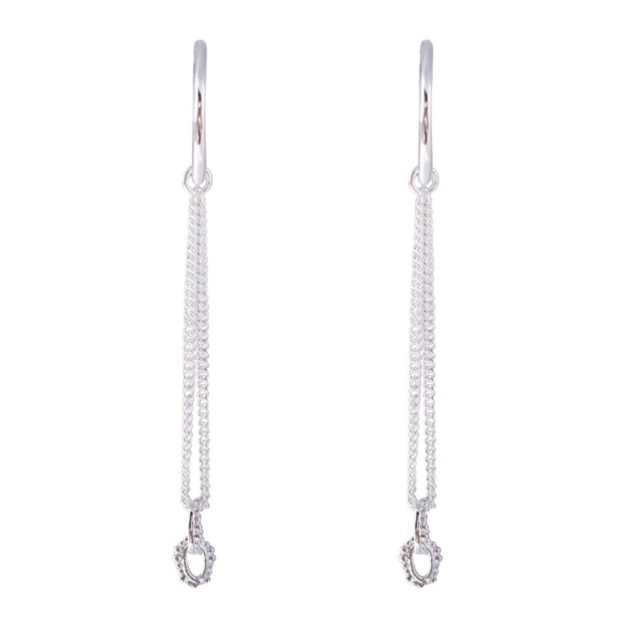 Jewelry FAIRLEY Silver & Gold | Granulation Link Drops-Silver