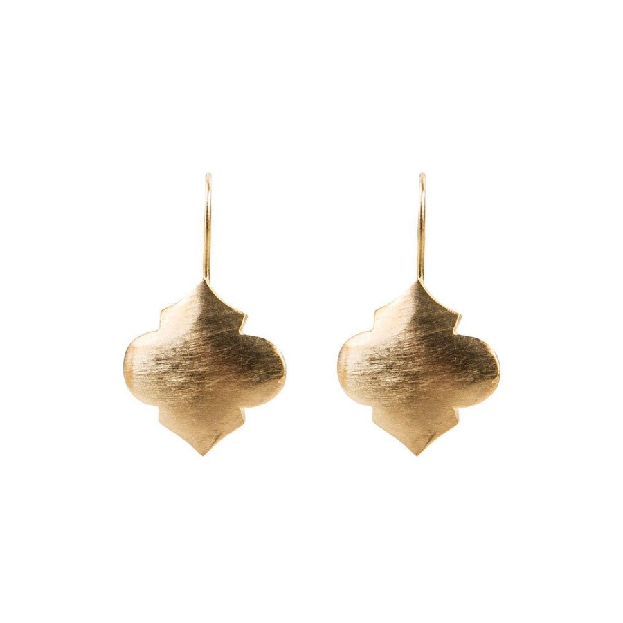 Jewelry FAIRLEY Silver & Gold | Moroccan Drop Earrings-Gold