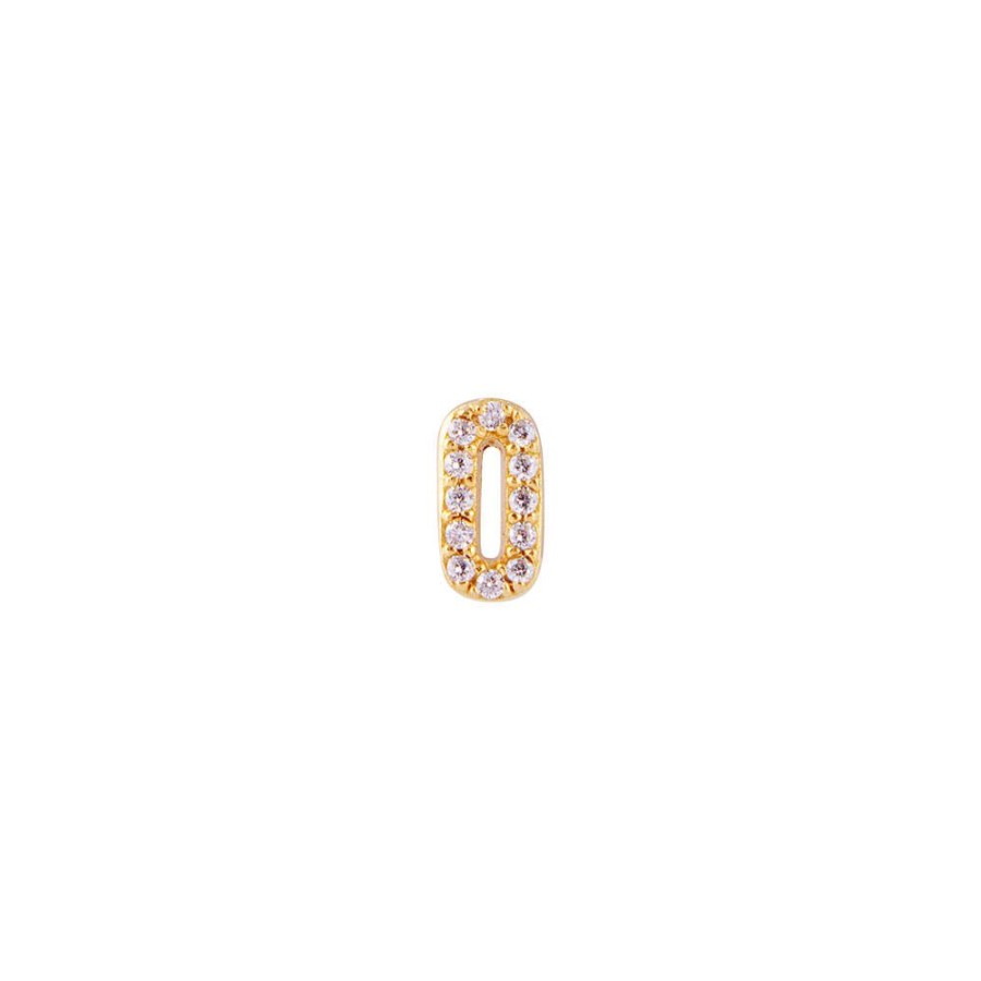 Jewelry FAIRLEY Letter Studs | Letter Pave Stud-O